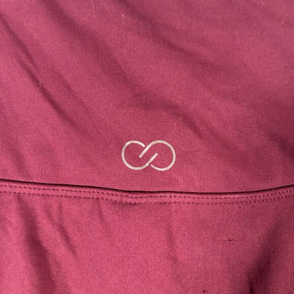 Calia Mini Skirt Women's XS Burgundy Pull On Lined Elastic Side Zip Pockets - Picture 7 of 9